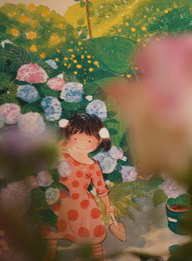 一二山原创小小花圃水墨画客厅
