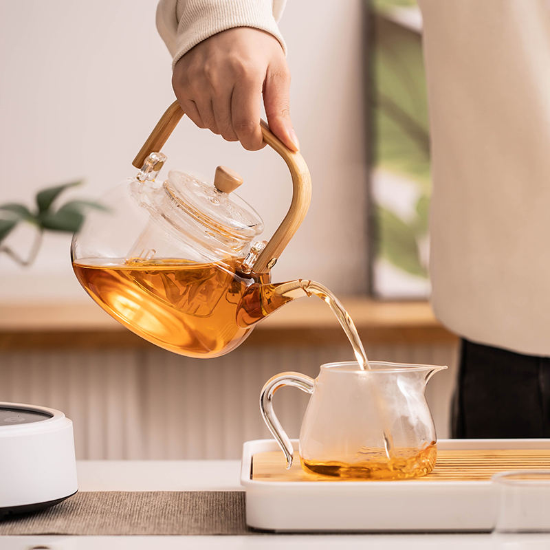 电陶炉煮茶器茶壶玻璃茶具套装烧水壶网红围炉煮茶家用室内煮茶炉