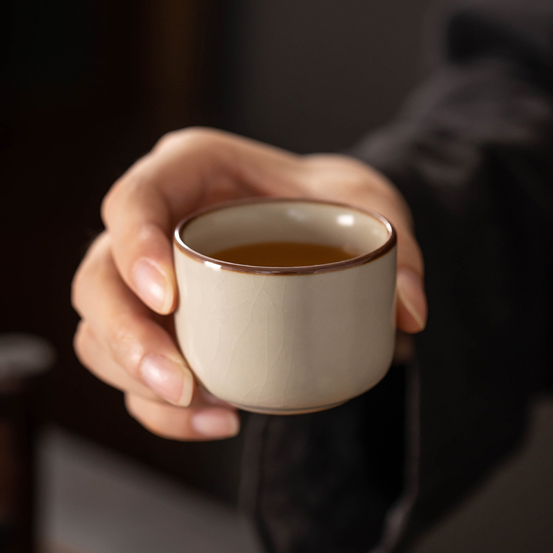 汝窑功夫茶具套装2023新款家用中式喝茶轻奢高档陶瓷茶壶盖碗全套 - 图3