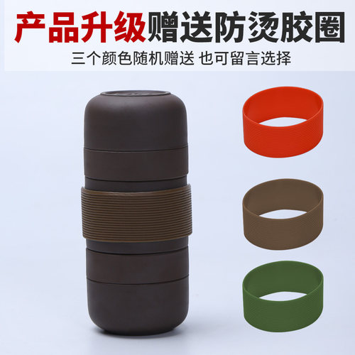 黑陶快客杯一壶四杯旅行茶具套装便携式包随身茶壶泡茶杯紫砂抖音 - 图2