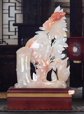石诚记阿富汗玉竹子步步高升摆件