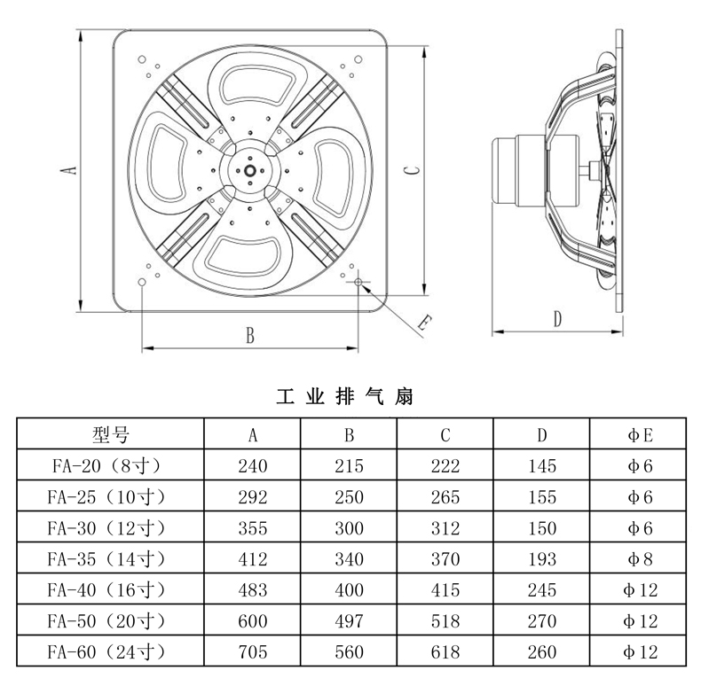 长安电器大功率排风扇迷你厨房抽烟排烟排气全铜电机换气扇耐用 - 图2