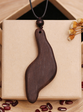 原创设计禅意佛系木质异形项链