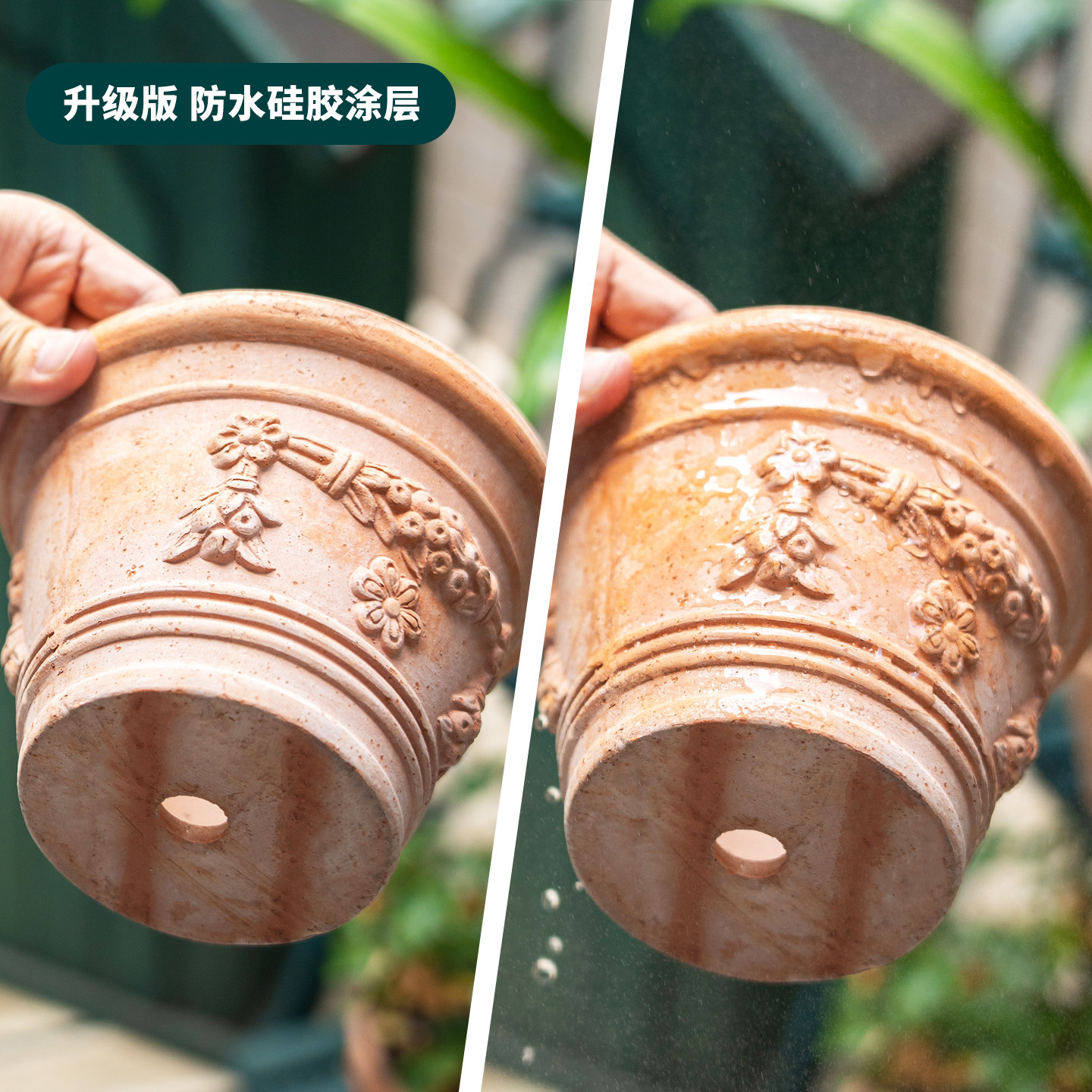 Berry&Bird园艺森林意大利进口手工盆罗马复古浮雕花盆透气红陶盆,淘宝优惠券,粉丝福利购,淘宝优惠卷