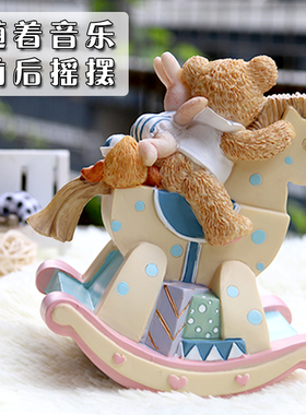 兔子木马小学生少女心闺蜜音乐盒