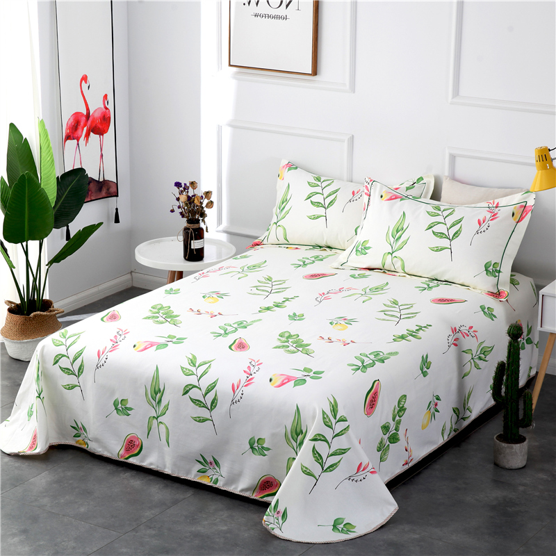 纯棉老粗布三件套床单枕套全棉加厚帆布凉席可定做床笠榻榻米炕单 - 图1