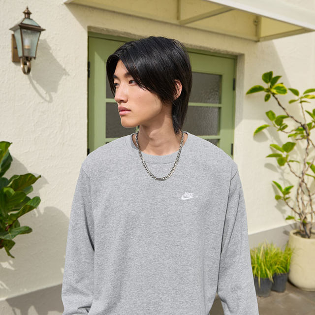 ເສື້ອຍືດຄໍມົນຂອງຜູ້ຊາຍ Nike French terry