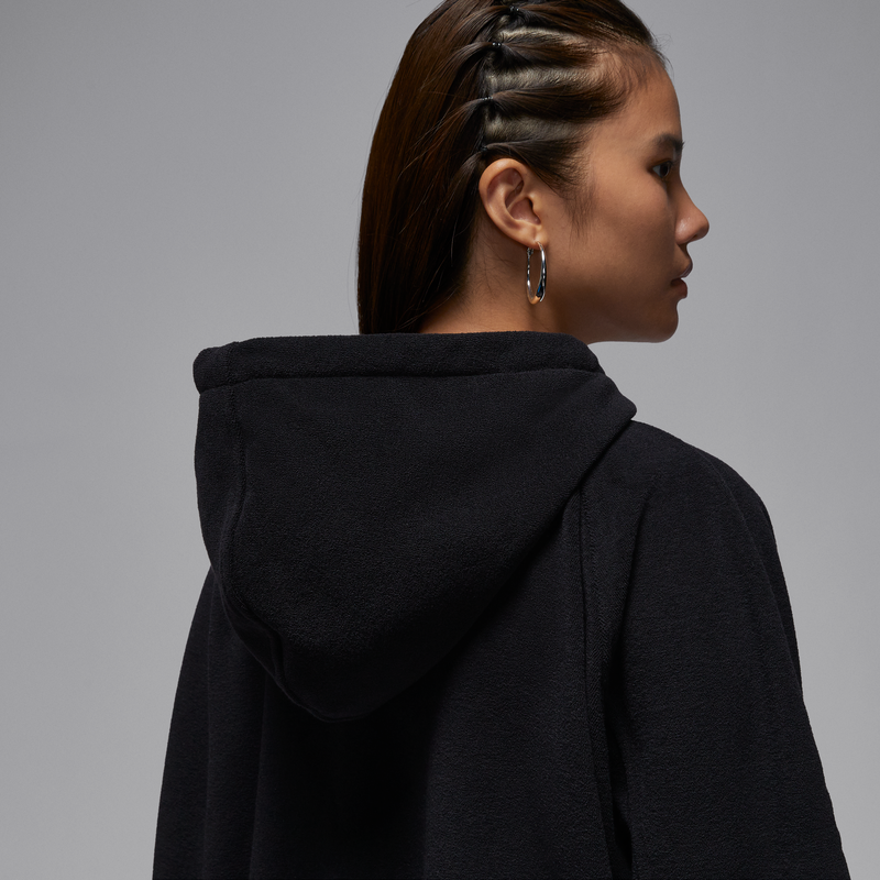 耐克乔丹女子宽松加绒连帽衫冬季新款拼接柔软外套JORDAN HV0323,淘宝优惠券,粉丝福利购,淘宝优惠卷