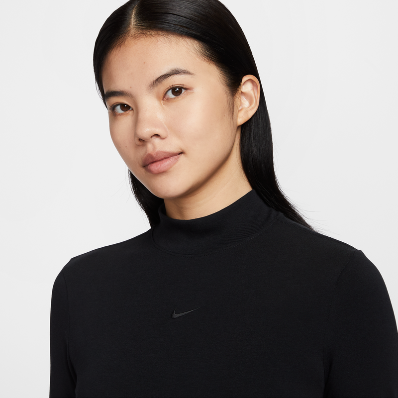 耐克女子修身长袖企领T恤冬季新款针织刺绣舒适NIKE HV5028,淘宝优惠券,粉丝福利购,淘宝优惠卷