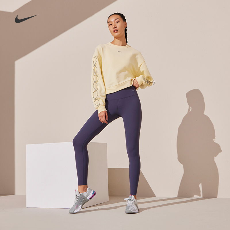 Nike耐克官方ZENVY女子低强度包覆速干高腰紧身裤夏季瑜伽DQ6014 - 图4