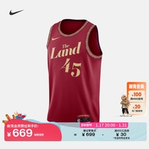 Nike Nike Official Cleveland Cavaliers NBA Mens speed dry jersey winter new American DX8498
