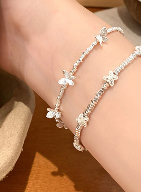 嘟嘟夫妇碎银子蝴蝶手链精致小众