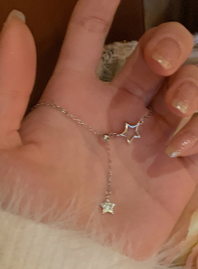 嘟嘟夫妇星星吊坠项链小众锁骨链