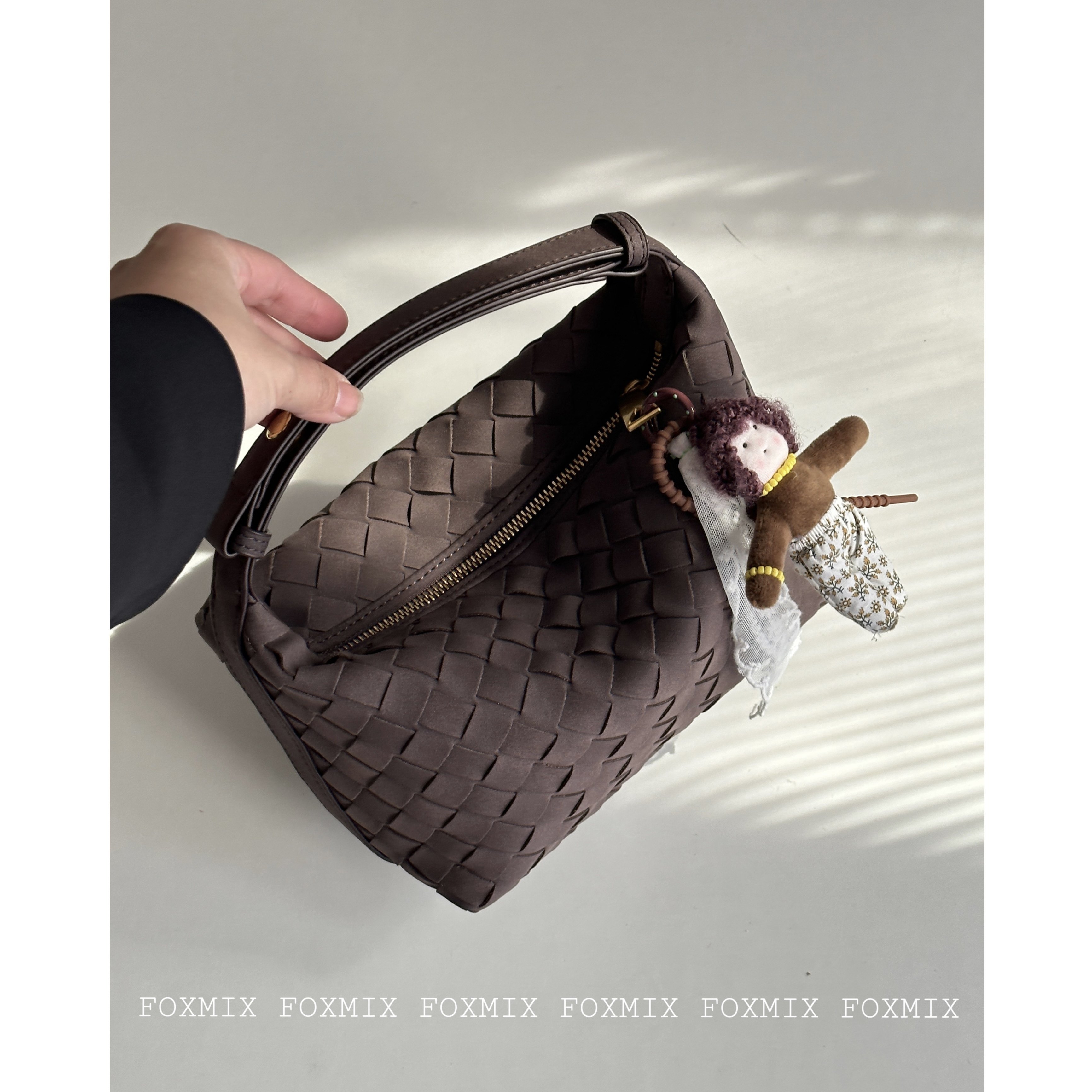 磨砂皮质感编织手提便当包氛围感菜篮子小托特包单肩女中古吐司包,淘宝优惠券,粉丝福利购,淘宝优惠卷