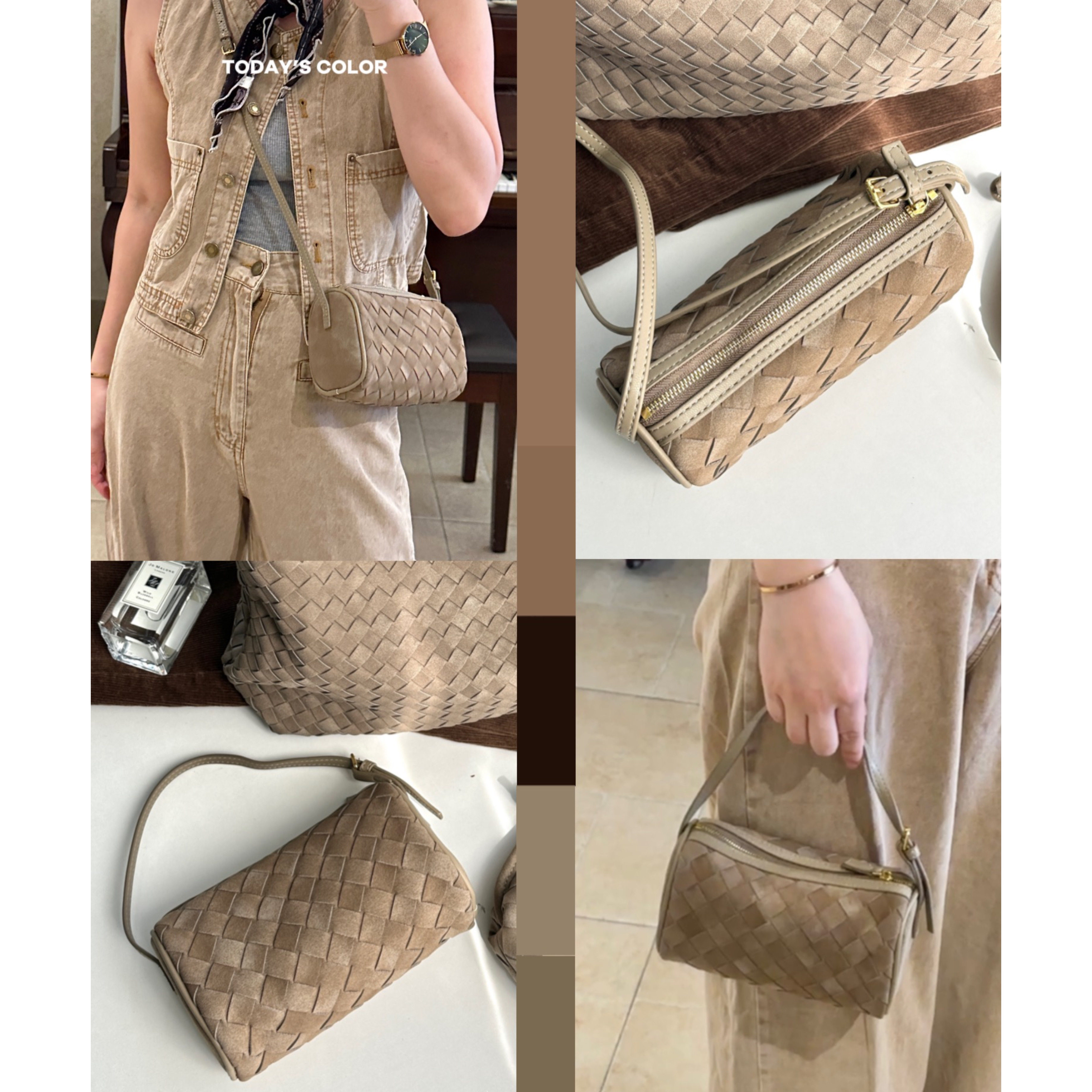 磨砂皮mini波士顿包编织hobo小包斜挎美拉德笔筒包女麂皮绒枕头包,淘宝优惠券,粉丝福利购,淘宝优惠卷