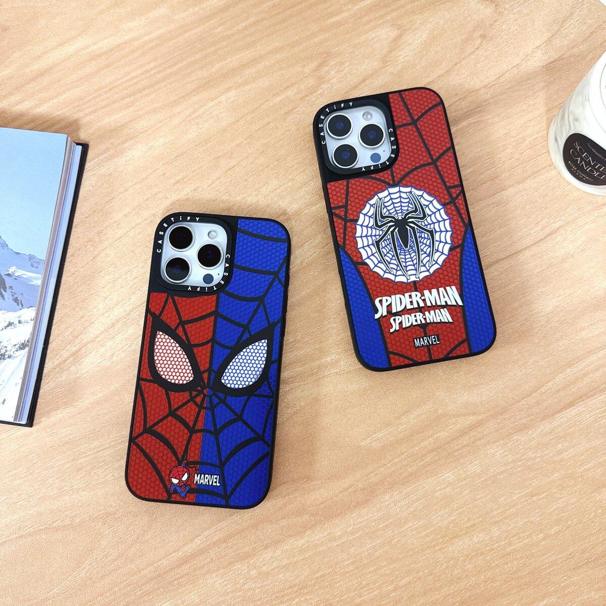 CASE镜面蓝红蜘蛛侠苹果16Pro适用iPhone15ProMax14明星同款13pro网红卡通艺术家联名磁吸手机壳12防摔保护,淘宝优惠券,粉丝福利购,淘宝优惠卷