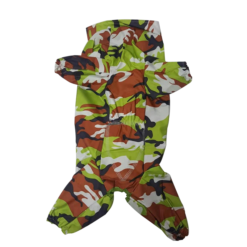 包邮 全包式连体迷彩狗狗雨衣大狗中大型犬金毛泰迪防水四脚连体 - 图3