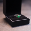 Juhuige Burmese natural grade A jade green ring