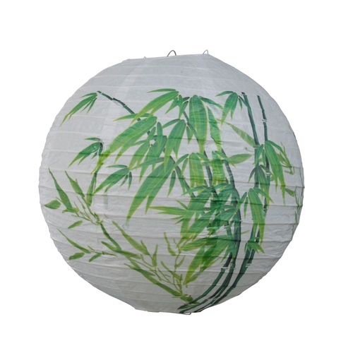 绿色系竹子纸灯笼国风古典传统梅兰竹菊吊灯罩古风汉服手绘纸灯罩