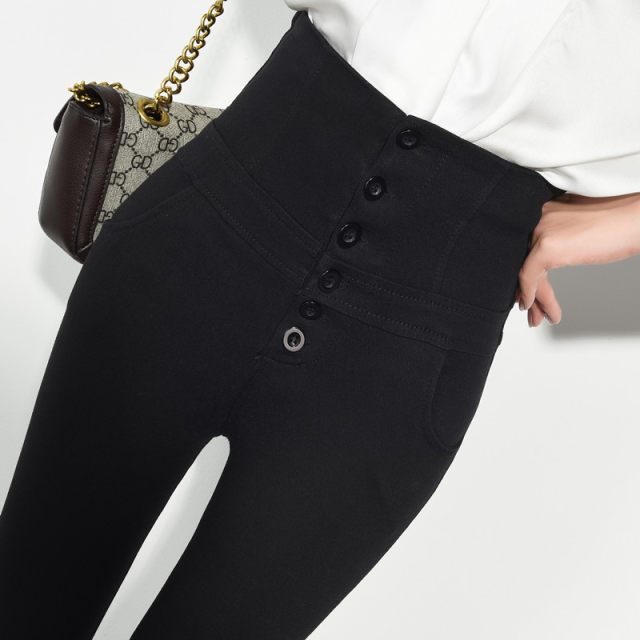 Belly control plus size fat girl black outer leggings