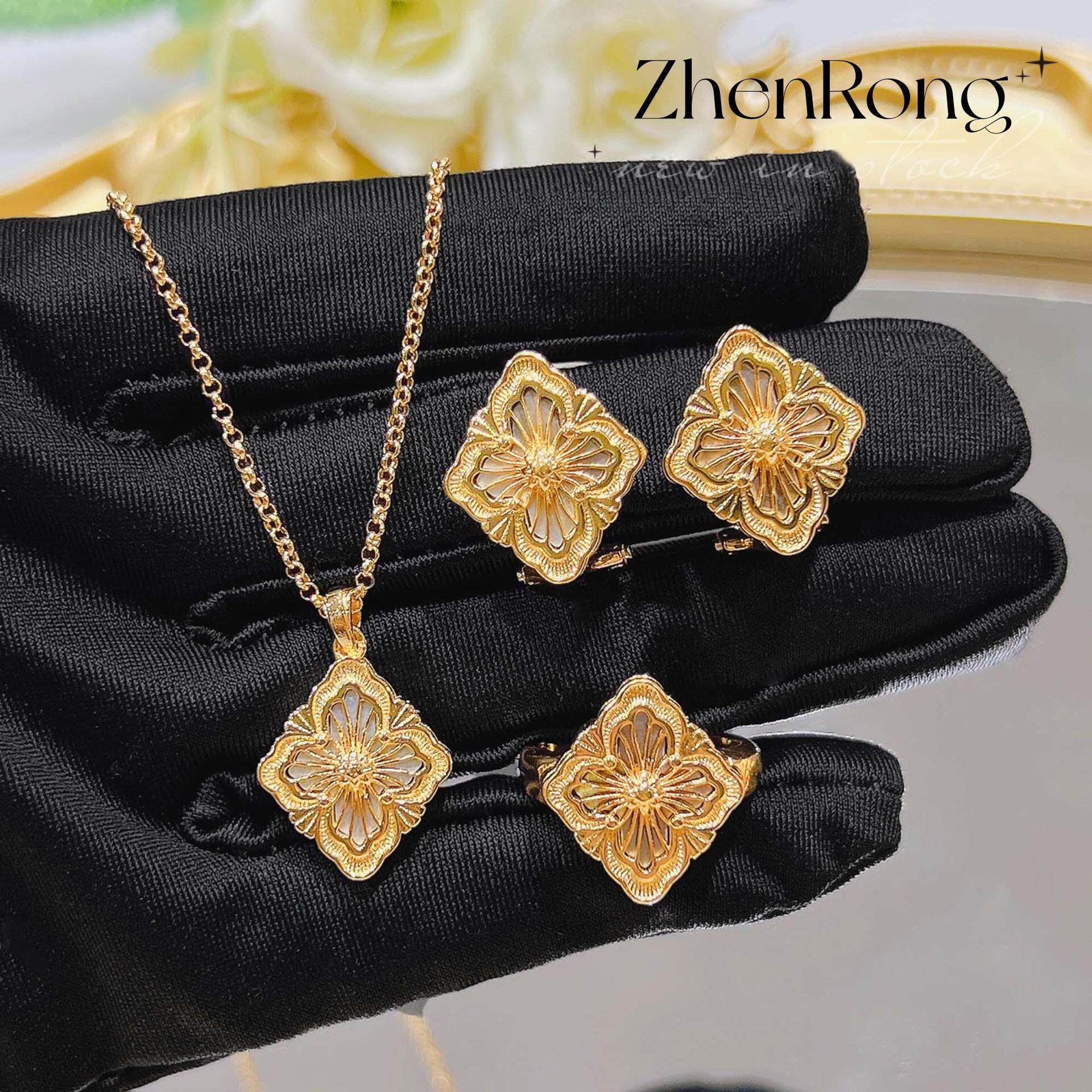 Palace style Fritillaria set four-leaf clover three colors