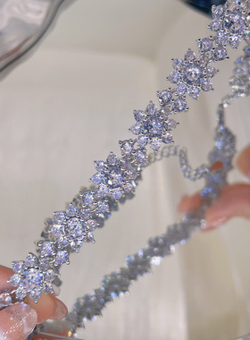 爆闪太阳花项链ins小众设计轻奢