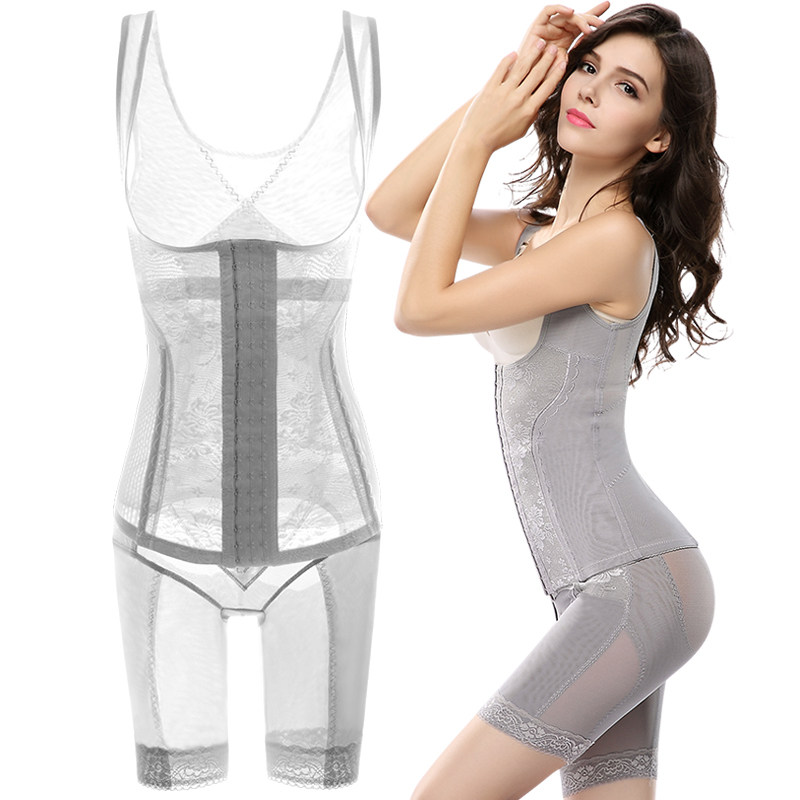 透气排扣加强收腹束腰分体塑身衣女夏超薄套装美体内衣提臀收肚子,淘宝优惠券,粉丝福利购,淘宝优惠卷