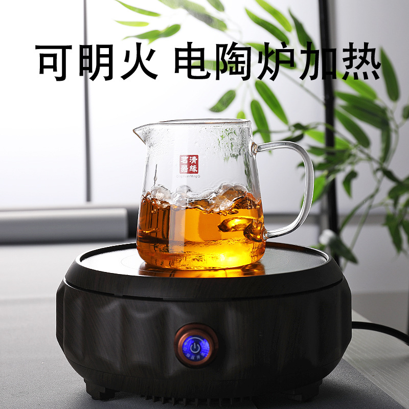 加厚耐高温玻璃公道杯办公家用大中小号耐热日式功夫茶具茶漏套装 - 图0