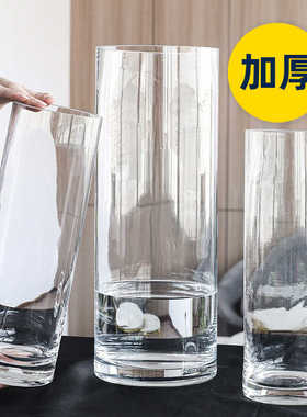 直筒马醉木水培玻璃花瓶高级感