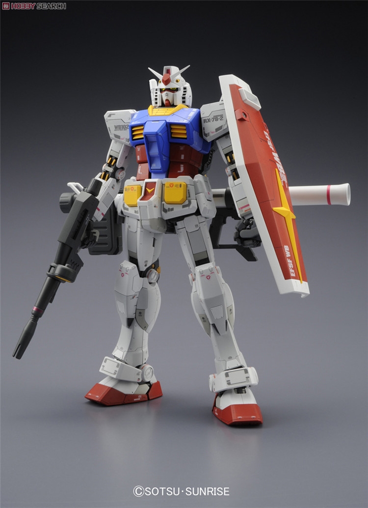 现货万代 1/100 MG Gundam RX-78-2 Ver.3.0元祖高达拼装模型-图0