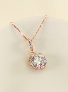 韩版镶钻宝石短款饰品项链耳环