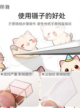 滴胶猫眼炫彩2.0造景贴纸镊子