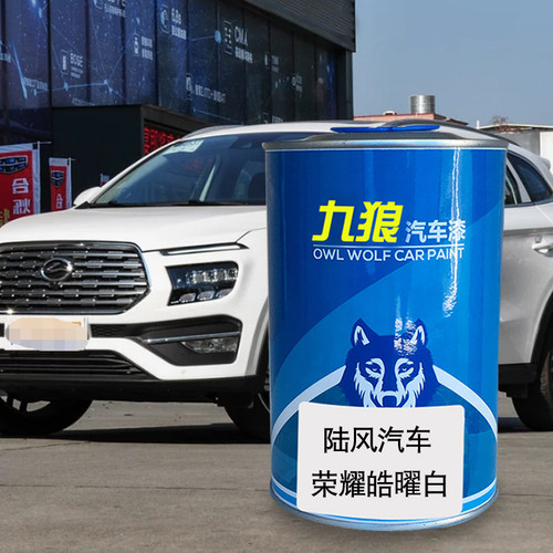 九狼汽车陆成风品漆喷漆中国红海防绿荣耀皓曜白逍遥皓月白红补漆 - 图1