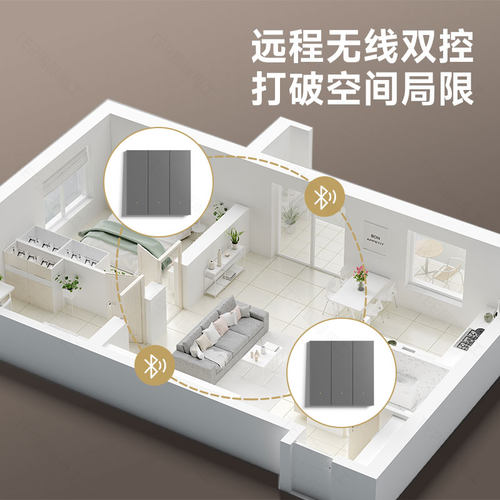 已接入米家app肤感玻璃超薄智能开关蓝牙Mesh2.0全屋语音远程遥控 - 图3