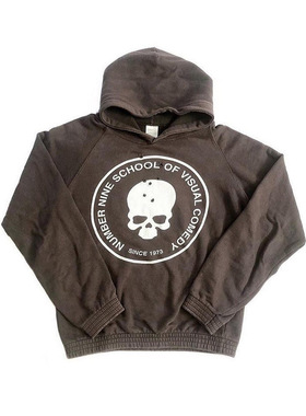 Men's Rhinestone Skull Black Print Streetwear骷髅印花Y2K帽衫