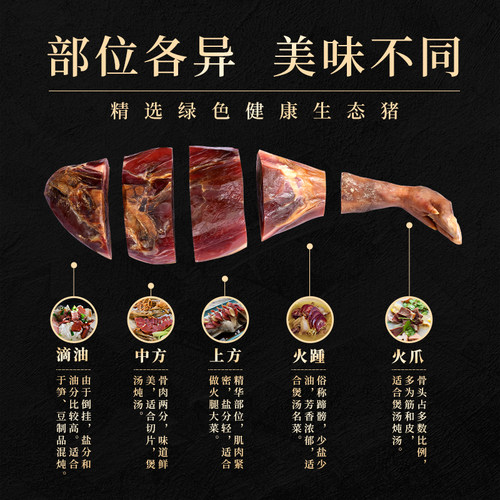 【金华火腿旗舰店】4斤装2kg火腿礼盒高端切片端午节礼盒送礼佳品 - 图3