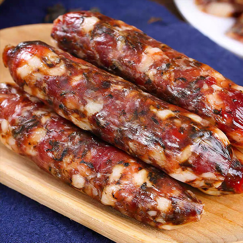 金华火腿旗舰店200g梅干菜香肠纯肉肠手工自制无淀粉新鲜猪肉肠,淘宝优惠券,粉丝福利购,淘宝优惠卷