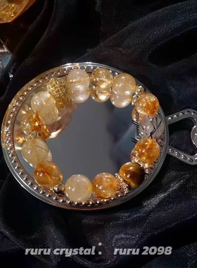 天然黄塔晶显白女生手串招桃花招财转运旺事业黄发晶水晶手链