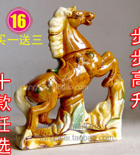 陶瓷马摆件洛阳唐三彩工艺
