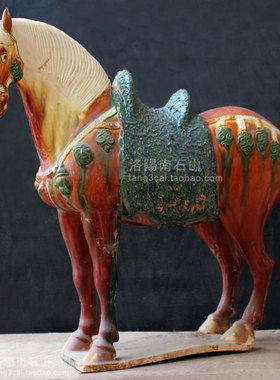 仿古唐三彩陶瓷马摆件商务礼品