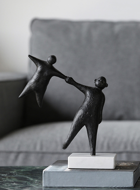 黑色铸铁新中式风抽象陈设摆件