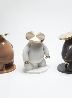 创意人物摆件黑色软装饰品