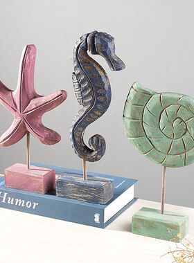 海鸟木玄关装饰地中海创意装饰品