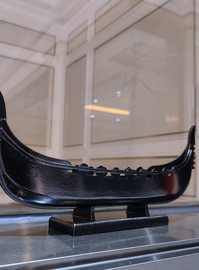 龙船模型实木船仓可装储物品欧式