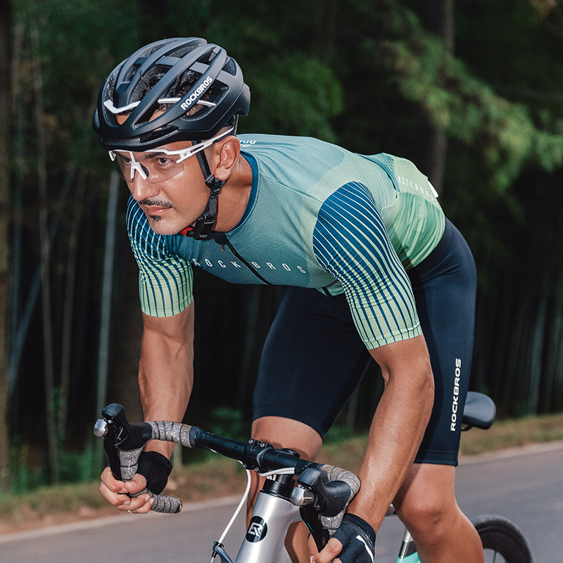 洛克兄弟骑行服套装夏季短袖运动服 洛克运动户外骑行服