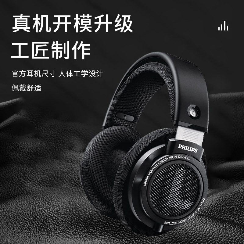 适用Philips/飞利浦SHP9500 9600 耳机套hifi耳罩皮套耳套配件 - 图0