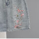 2025 short skirt denim skirt versatile A-line embroidery to make you look thin