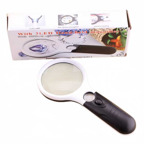 138 Large Magnifying Glass Extra Large Extra Large LED Light Racket