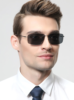 超轻近视方型开车专用无框偏光镜