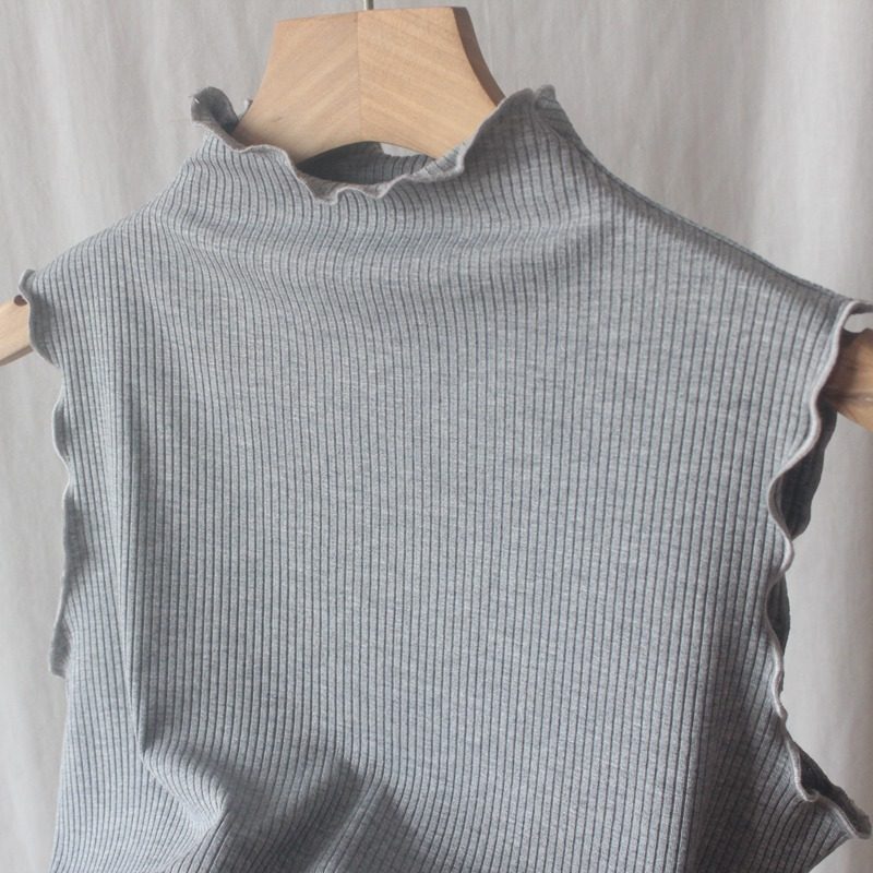 气质半高领无袖大码内搭短款女秋冬假领子针织打底衫胖子女士背心,淘宝优惠券,粉丝福利购,淘宝优惠卷